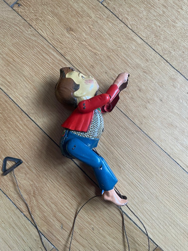 Vintage blech junge kletter - blech,